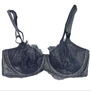 Victoria’s Secret Push Up Bra Metallic Lace